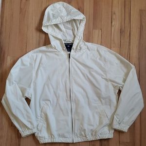 White windbreaker